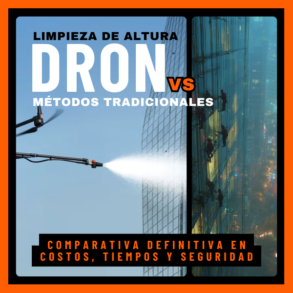 Limpieza con Dron vs. Métodos Tradicionales: la comparativa definitiva en costos, tiempos y seguridad
