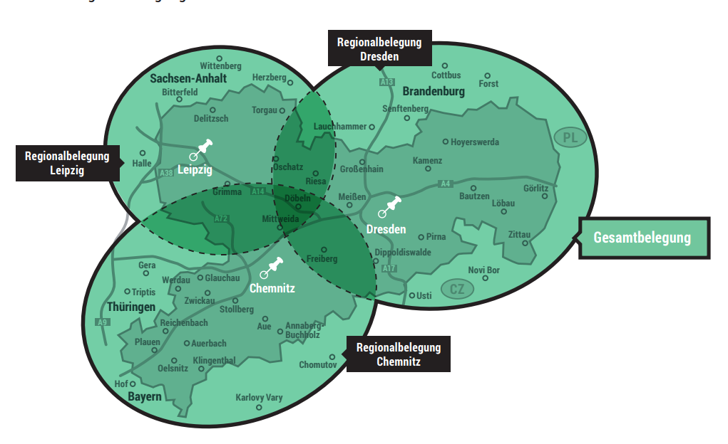 Für Ihre Mitarbeitersuche in ganz Sachsen