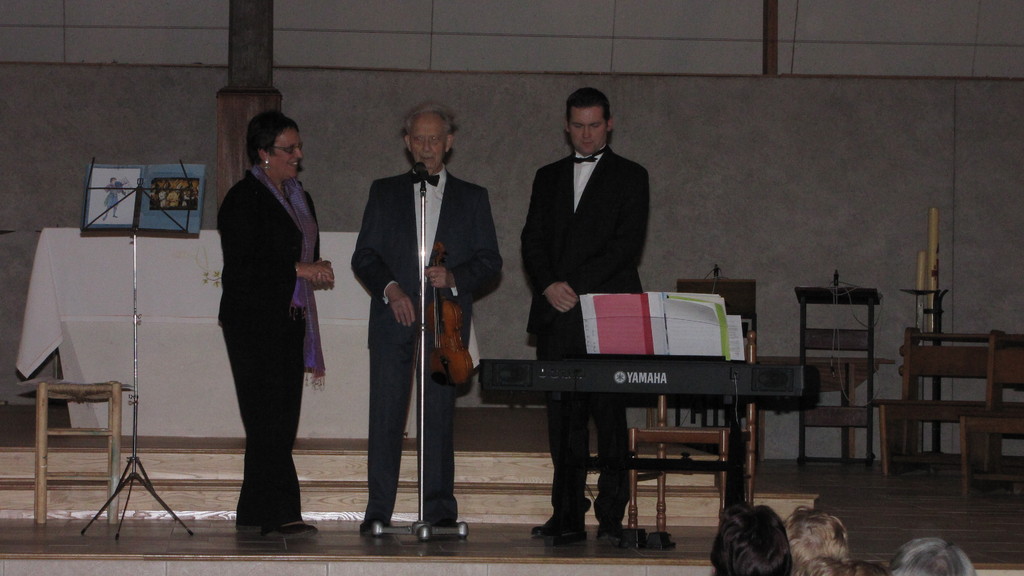 Concert caritatif, piano et violon en 1ère partie