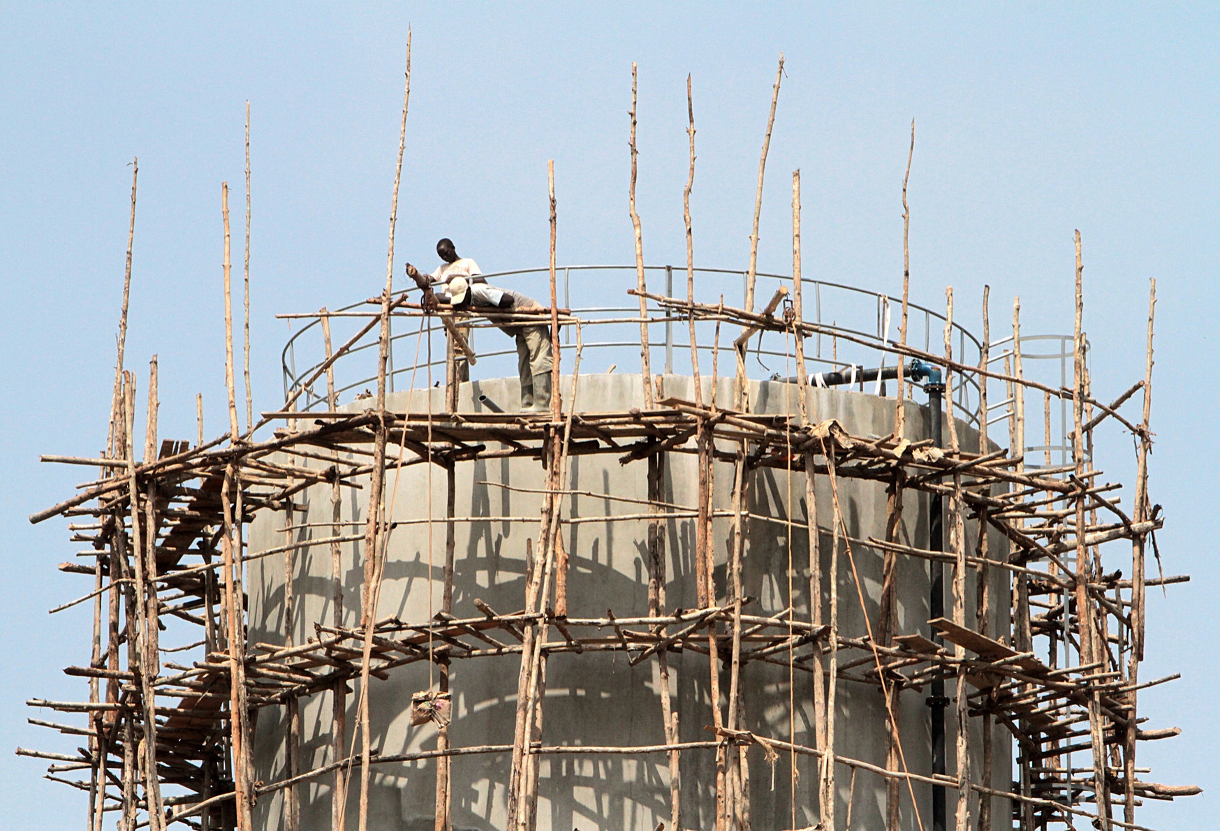 Water tower construction. Ouidah.