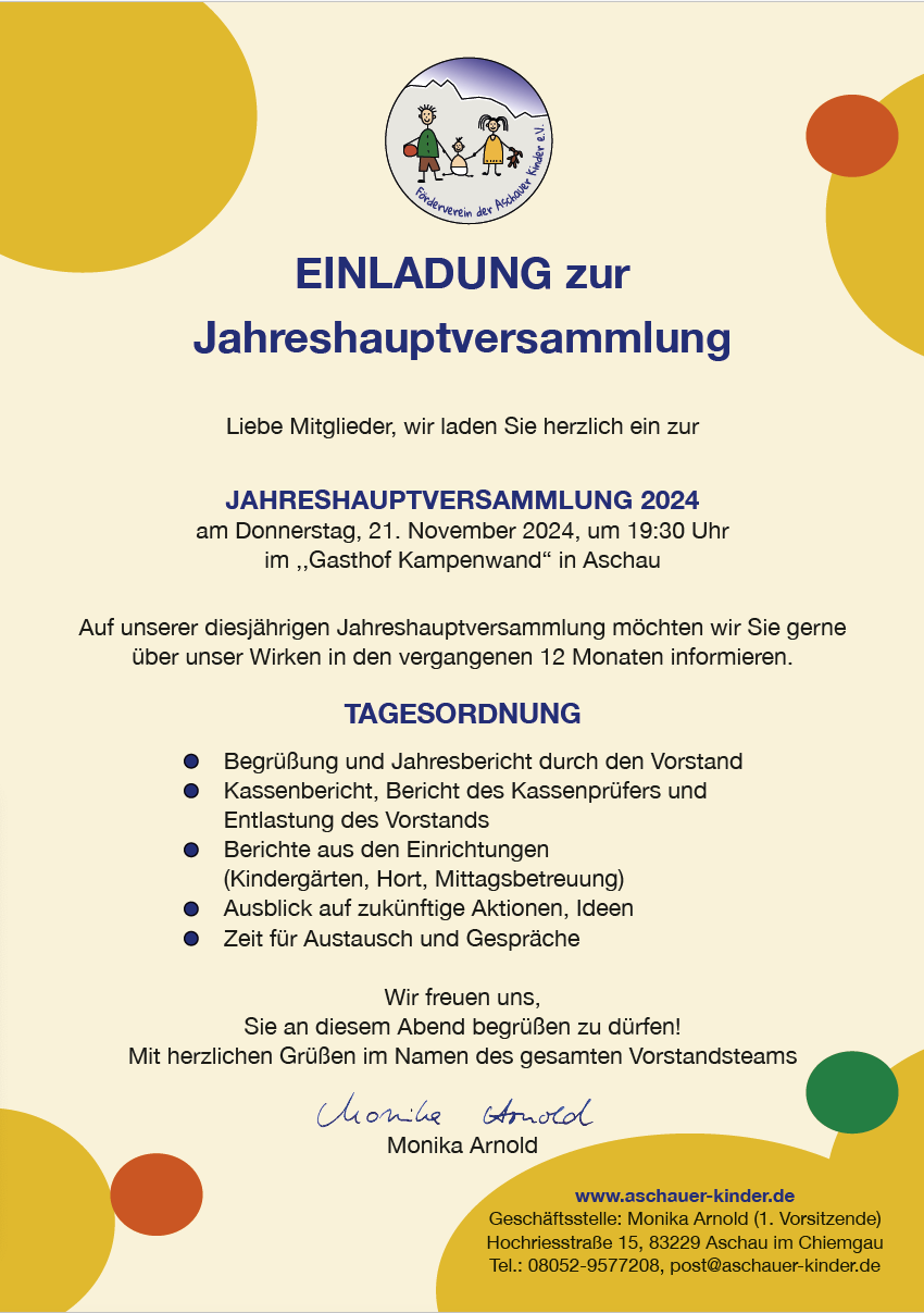 Jahreshauptversammlung 2024