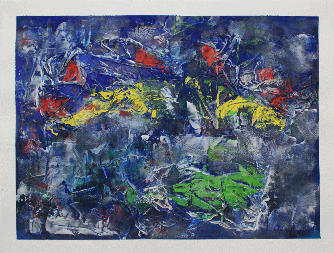 Nr.:246 ohne Titel / Acryl auf Papier / 48x36