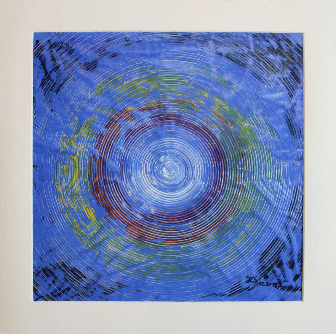 Nr.:119 Kreisvariation blau / 60x60 / verkauft