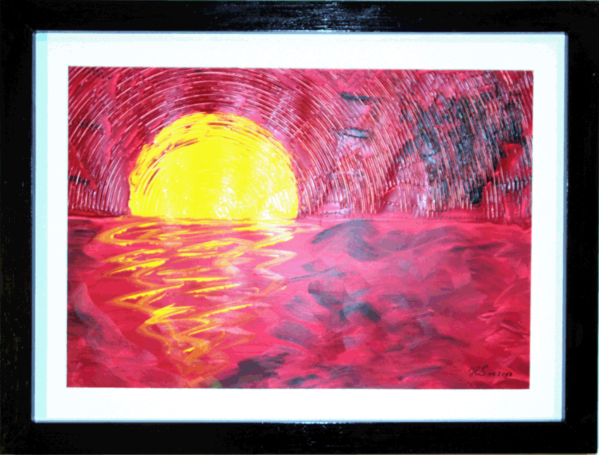 Nr.:68 Sonnenuntergang / 55x41 / verkauft