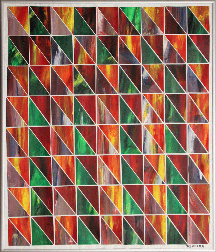 Nr.:263 ohne Titel / Acryl auf Papier / 50x60