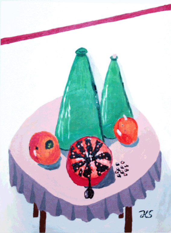 Nr.:37 Stillleben mit Granatapfel 24x32 