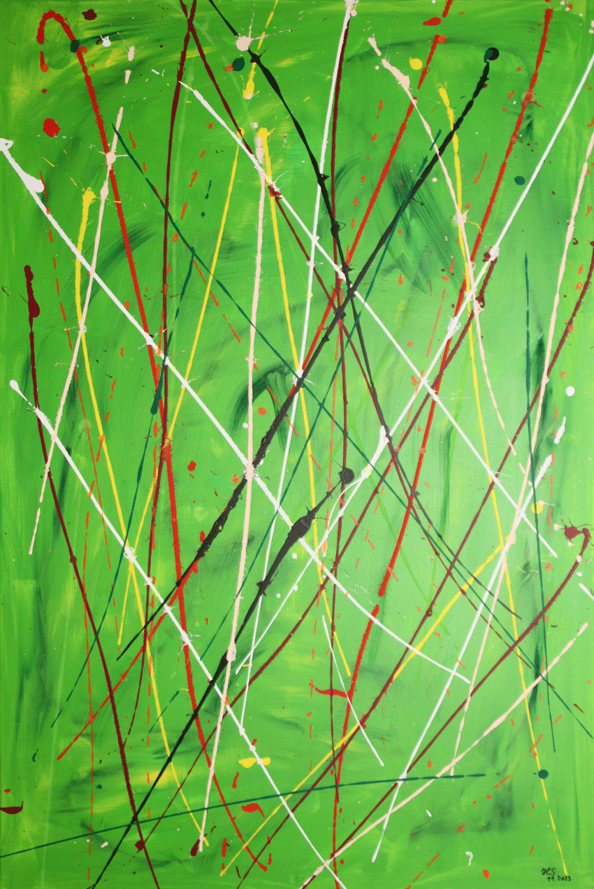 Nr.:256 ohne Titel / Acryl auf Leinwand / 75x116