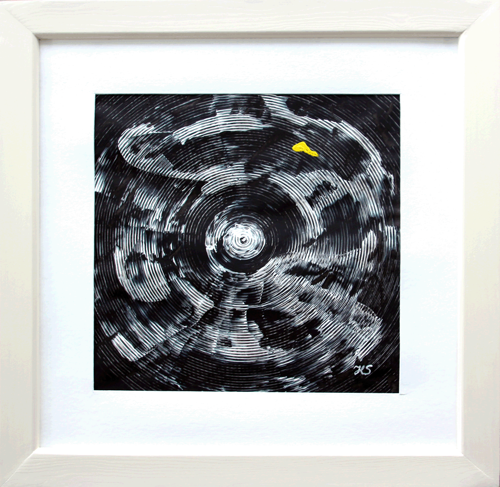 Nr.:44 Kreisvariation schwarz, weiß / 70x70 / verkauft