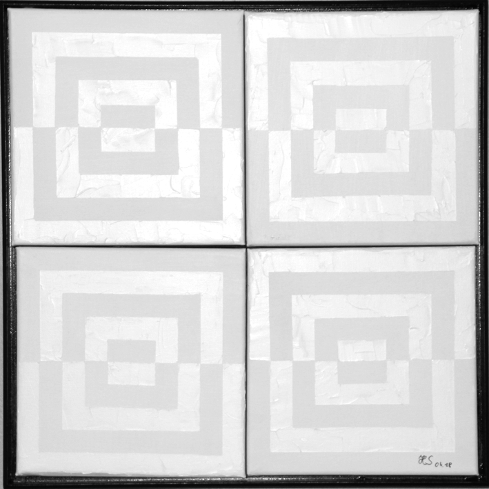 Nr.:75 Variation in weiß / 40x40 /
