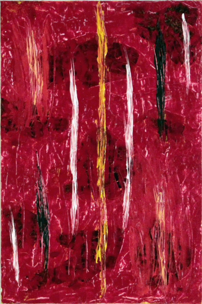 Nr.:43 Variation in rot, weiß / 40x60 /