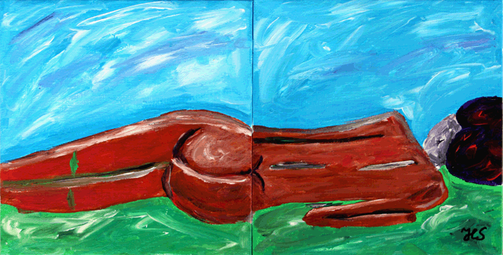 Nr.:47 liegender Akt / 40x20 / 