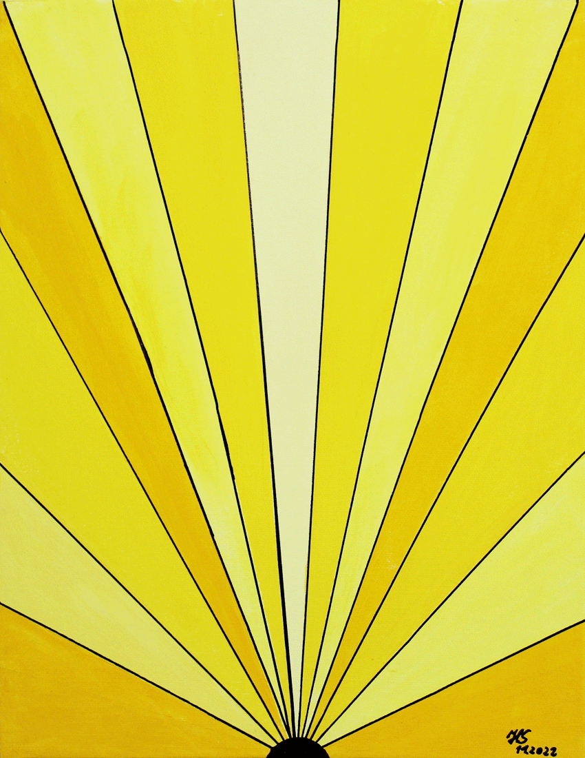 Nr.:222 Strahlen / Acryl auf Leinwand / 30x40 /