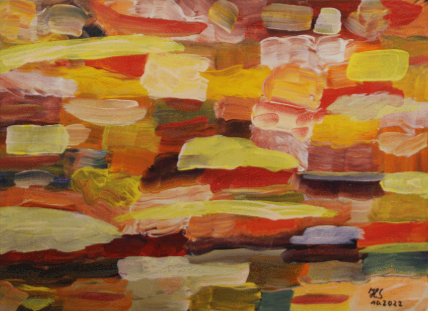 Nr.:220 ohne Titel / Acryl auf Leinwand / 39x28
