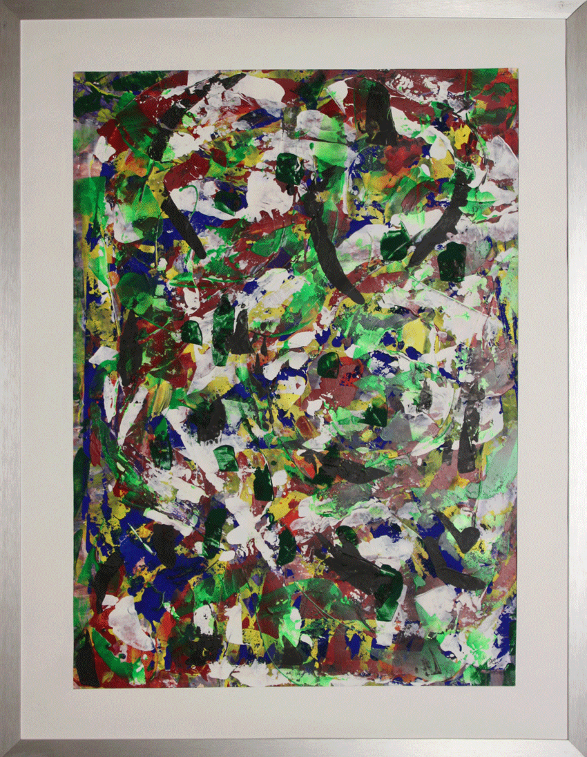 Nr.:288 ohne Titel / Acryl auf Papier / 60x80