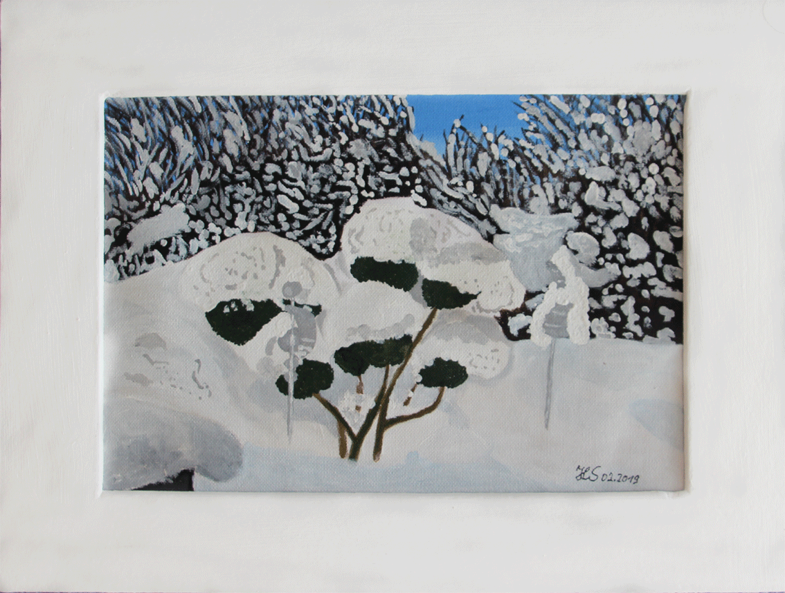 Nr.:100 Eibe im Winter / 40x30