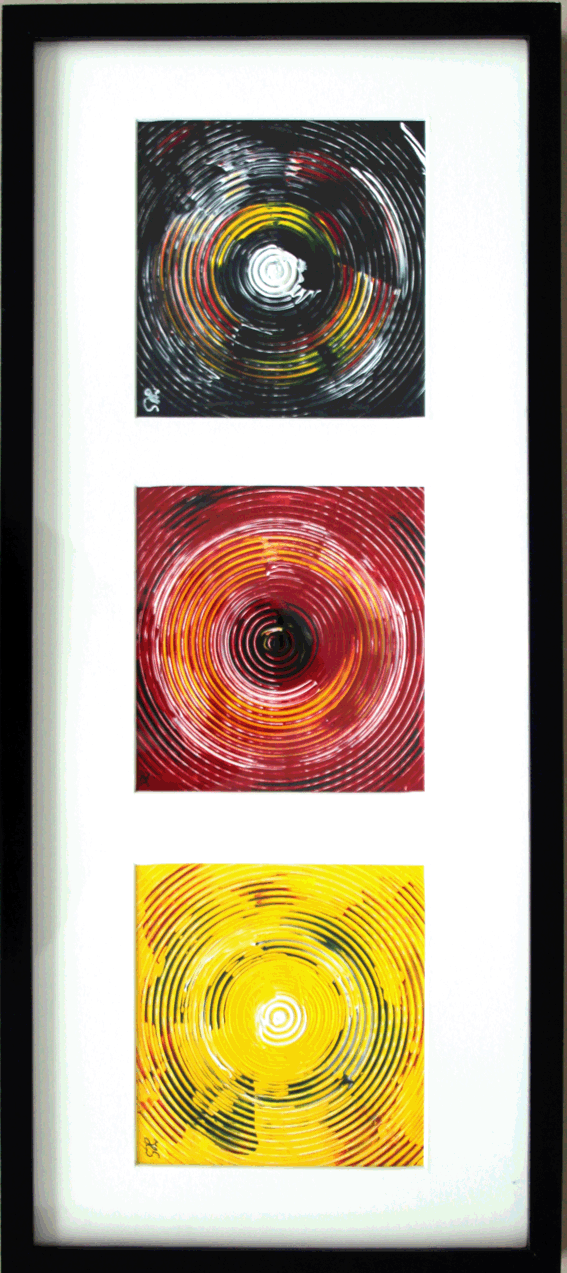 Nr.:28 Kreisvariation schwarz, rot, gelb / 32x71 / 