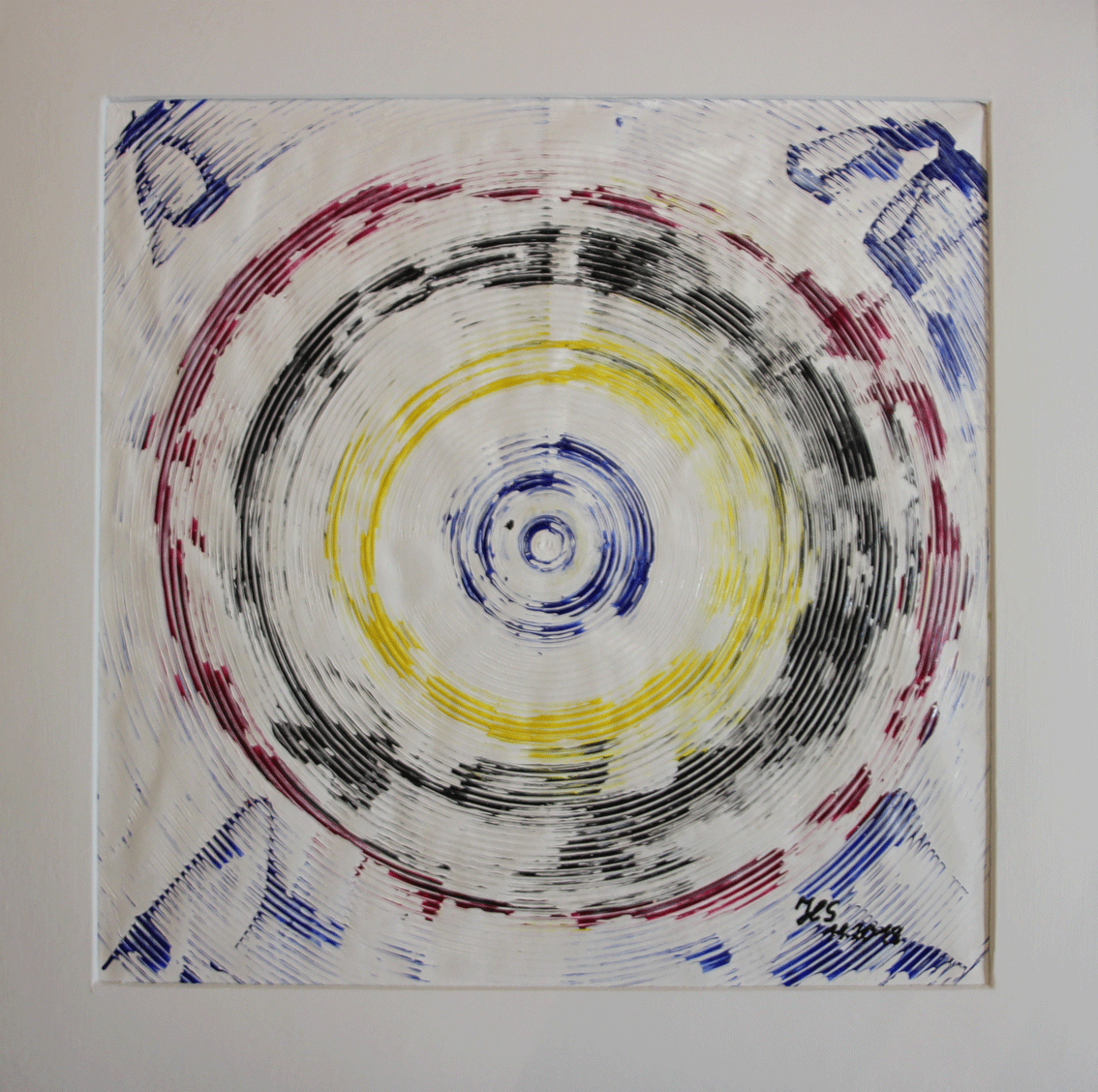 Nr.:118 Kreisvariation weiß / 60x60 / 
