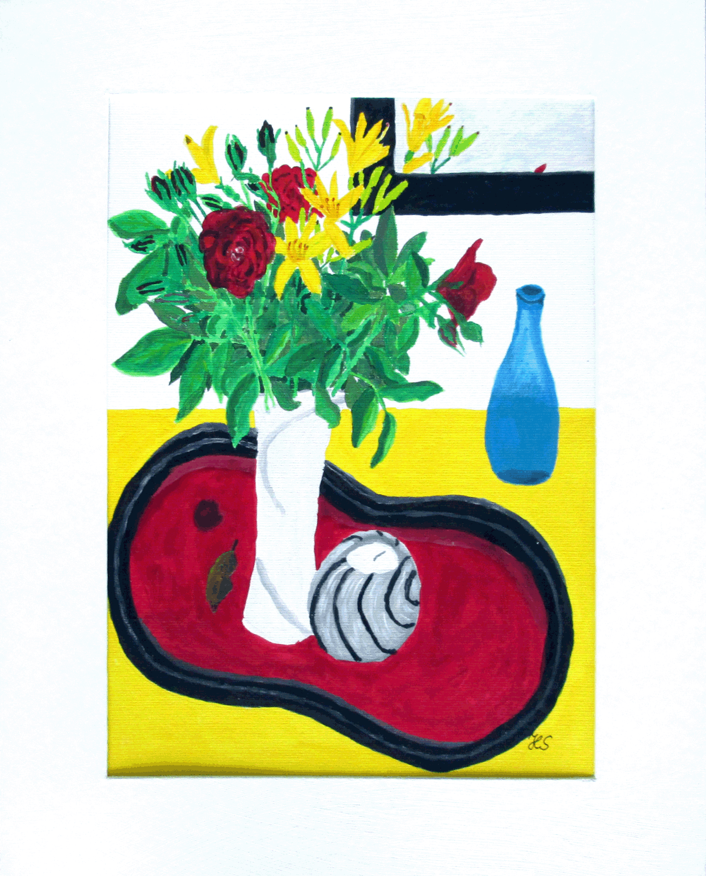 Nr.:49 Stillleben Vase auf Tablett / 35x45 / 