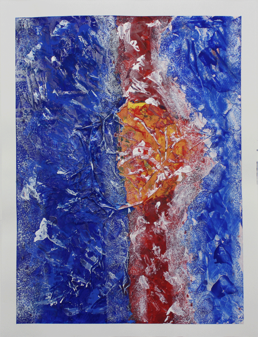 Nr.:247 ohne Titel / Acryl auf Papier / 36x48