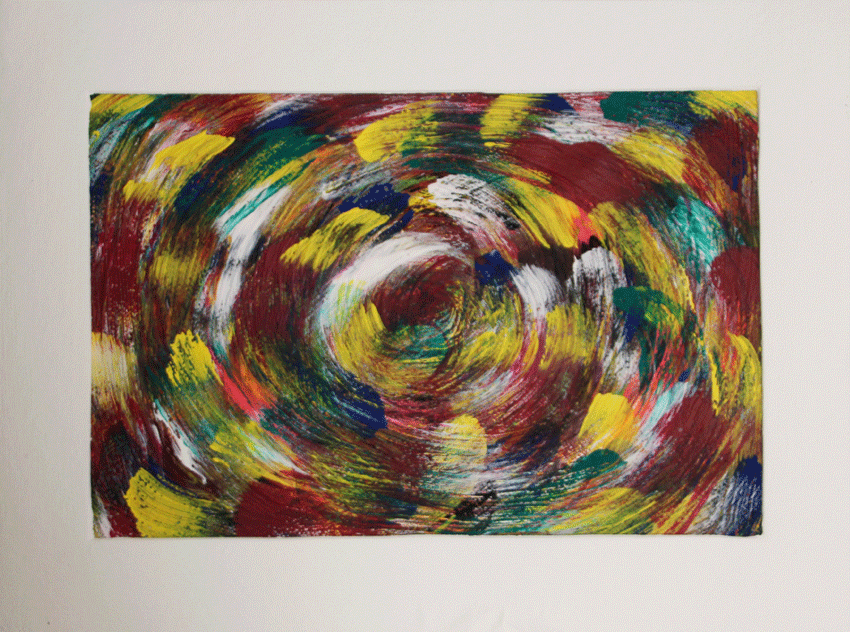 Nr.:221 Herbststurm / Acryl auf Papier / 47x35