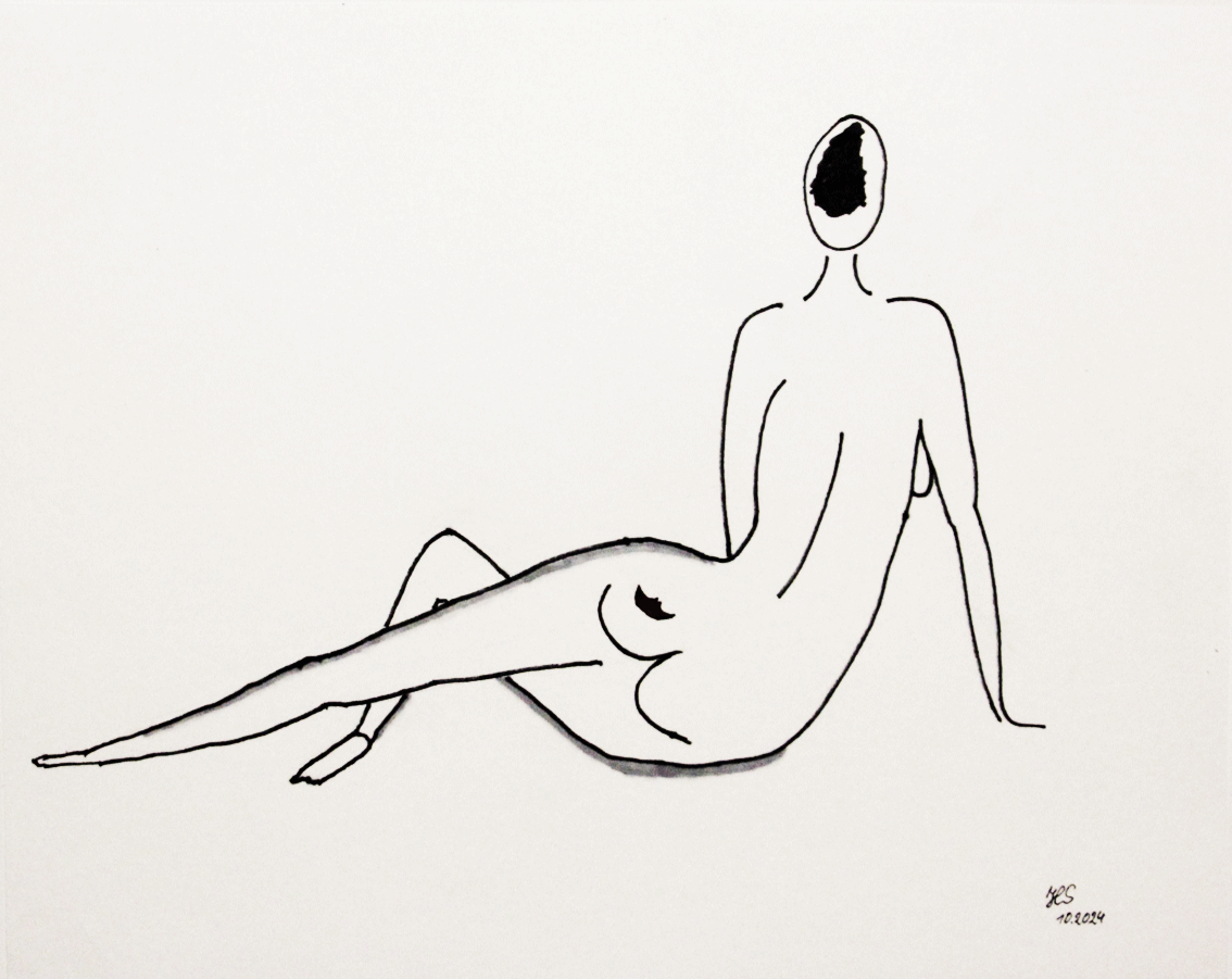 Nr.:291 Akt /Marker auf Papier / 50x40
