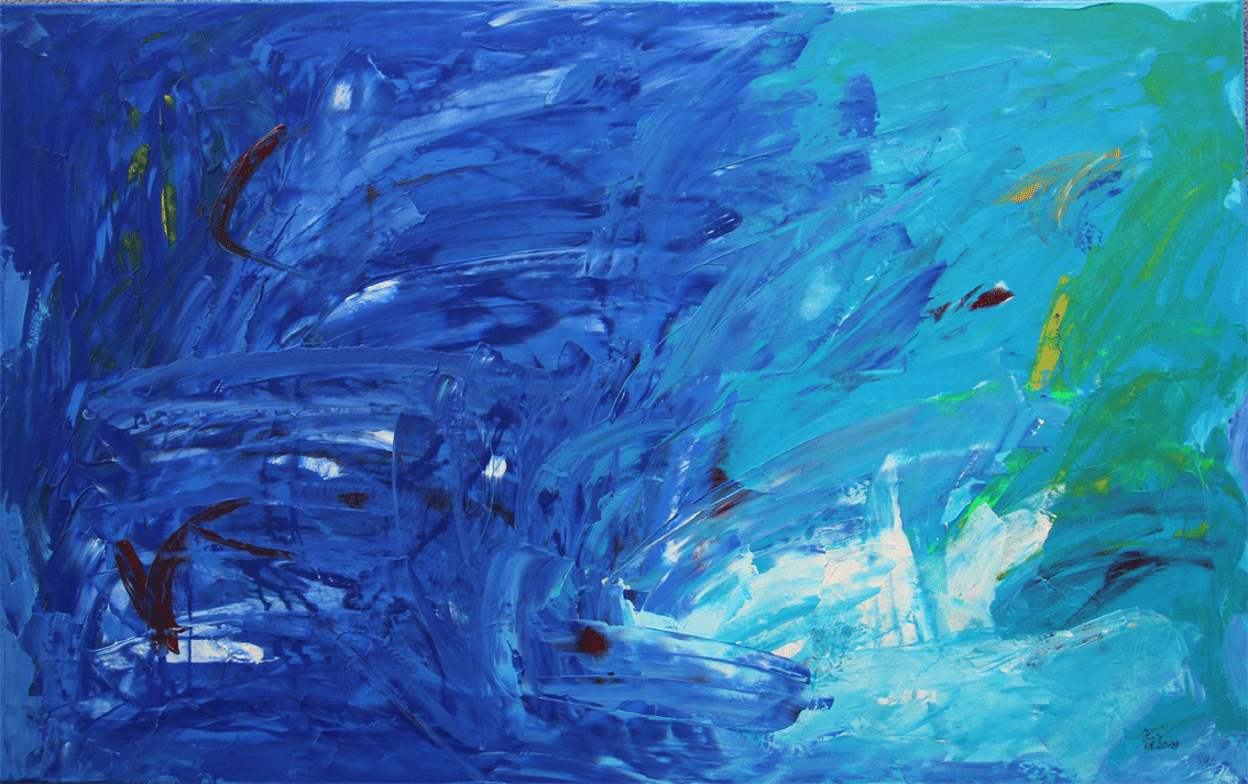 Nr.:111 Inspiration in blau /116x75 /
