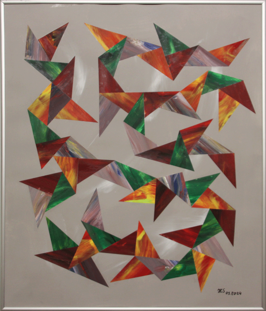 Nr.:268 ohne Titel / Acryl auf Papier / 50x60