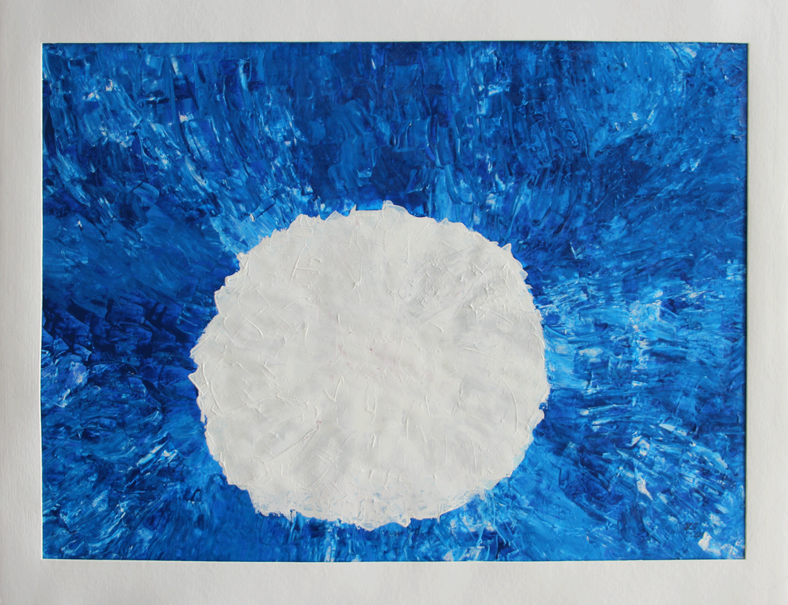 Nr.:161 Weiß Blau / 80x60 / 