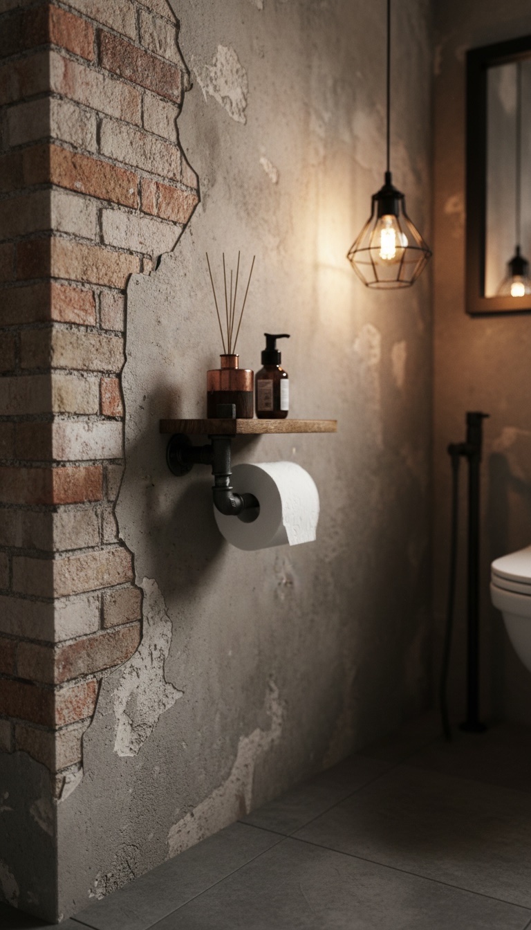 Wasserrohr WC-Papierhalter kaufen Schweiz – massgefertigt und individuell für Loft Badezimmer