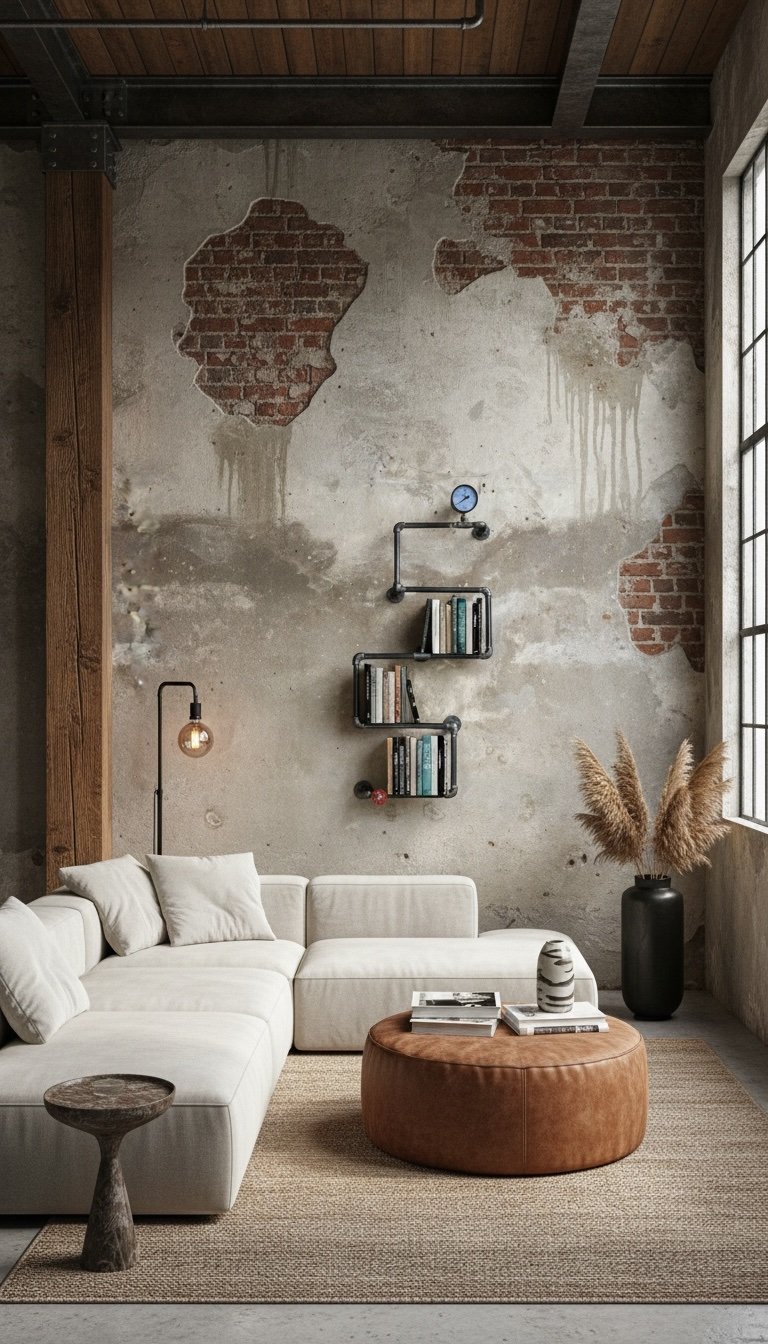 Industriemöbel Rohrregale im Loftdesign als Wandregale – Industrial Style Möbel Schweiz kaufen