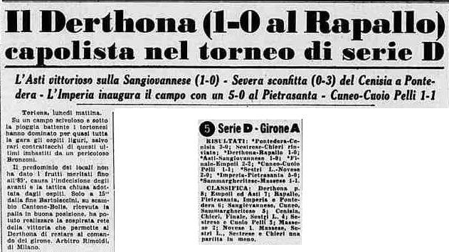 1959-60 DERTHONA-RAPALLO 1-0