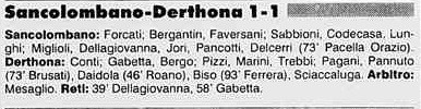 1995-96 SANCOLOMBANO-DERTHONA 1-1