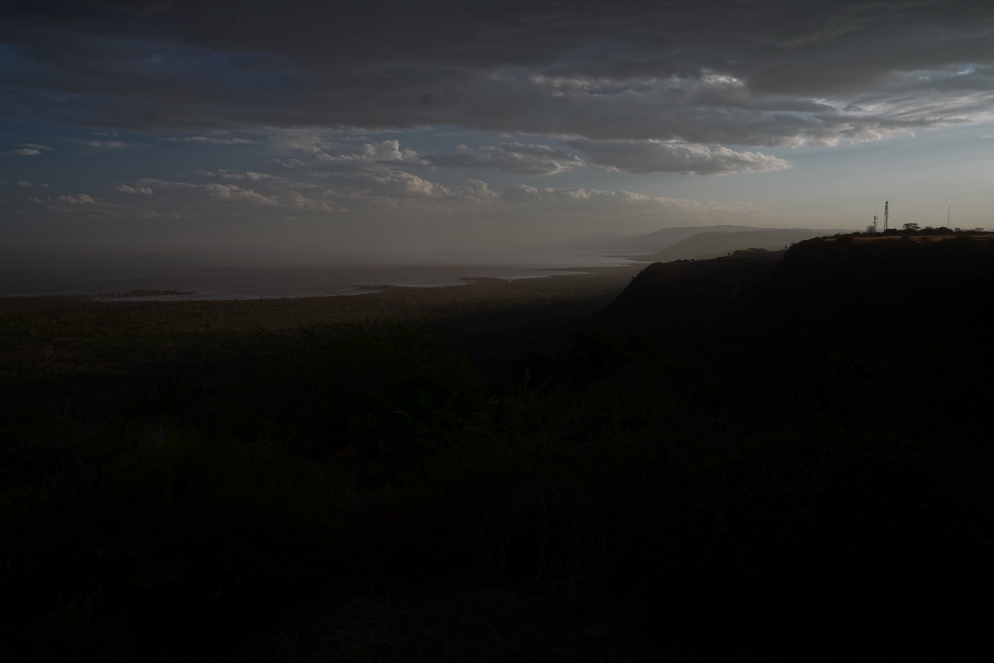 Blick von der Lodge auf den Lake Manyara