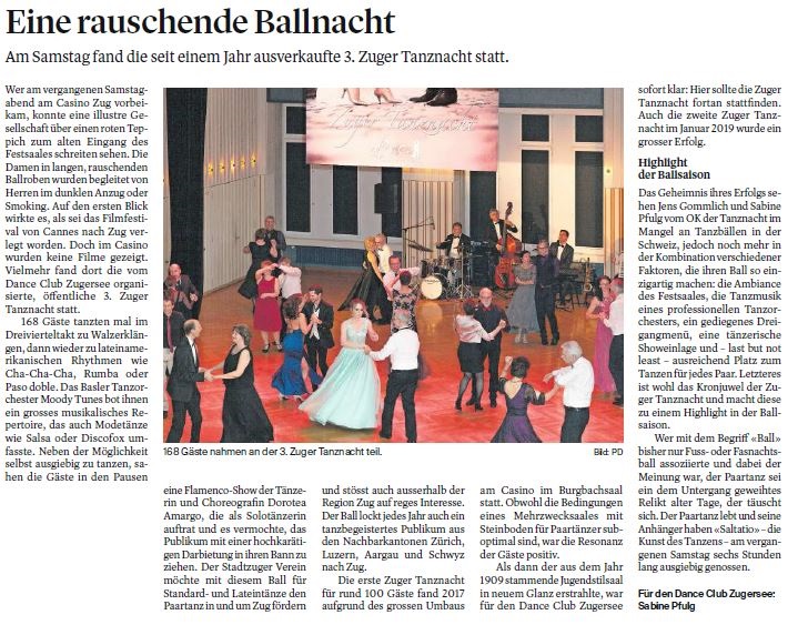 Quelle: Zuger Zeitung Ausgabe vom 25.01.2020 / S. 29