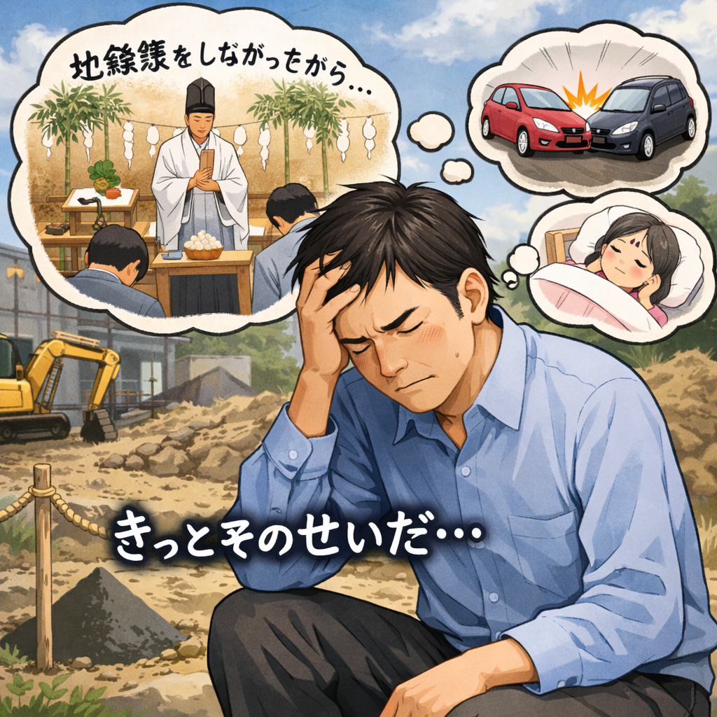 地鎮祭しなかったから？トラブルや不幸が！