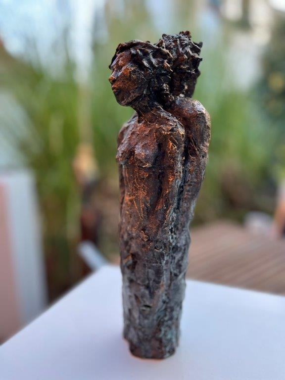 Die Liebenden 2 - Ton mit Bronzepatina - Höhe ca. 20 cm (2023) - 380.- €