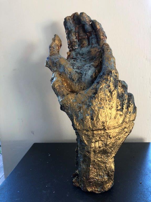Die Hände - Gips - patiniert Höhe ca. 20 cm (2022) - 120.- €