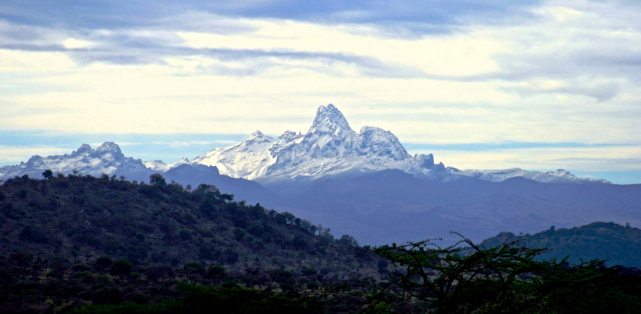 Monte Kenya. Vista dall'altopiano Laikipia 