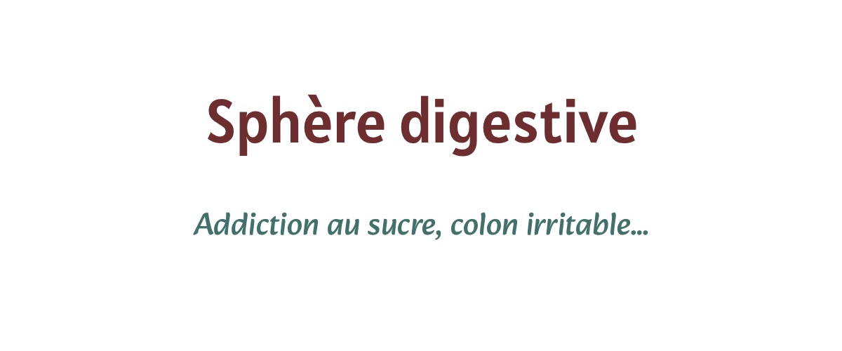 Sphère digestive : addiction au sucre, colon irritable…