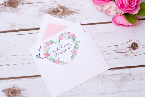 Goldene Postkarte Willst Du Meine Trauzeugin Sein Bonbon Villa
