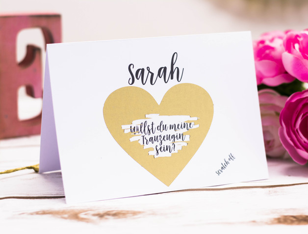Rubbelkarte Trauzeugin Fragen Hochzeit
