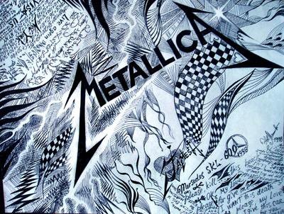 Early Metallica art by Sofia Metal Queen