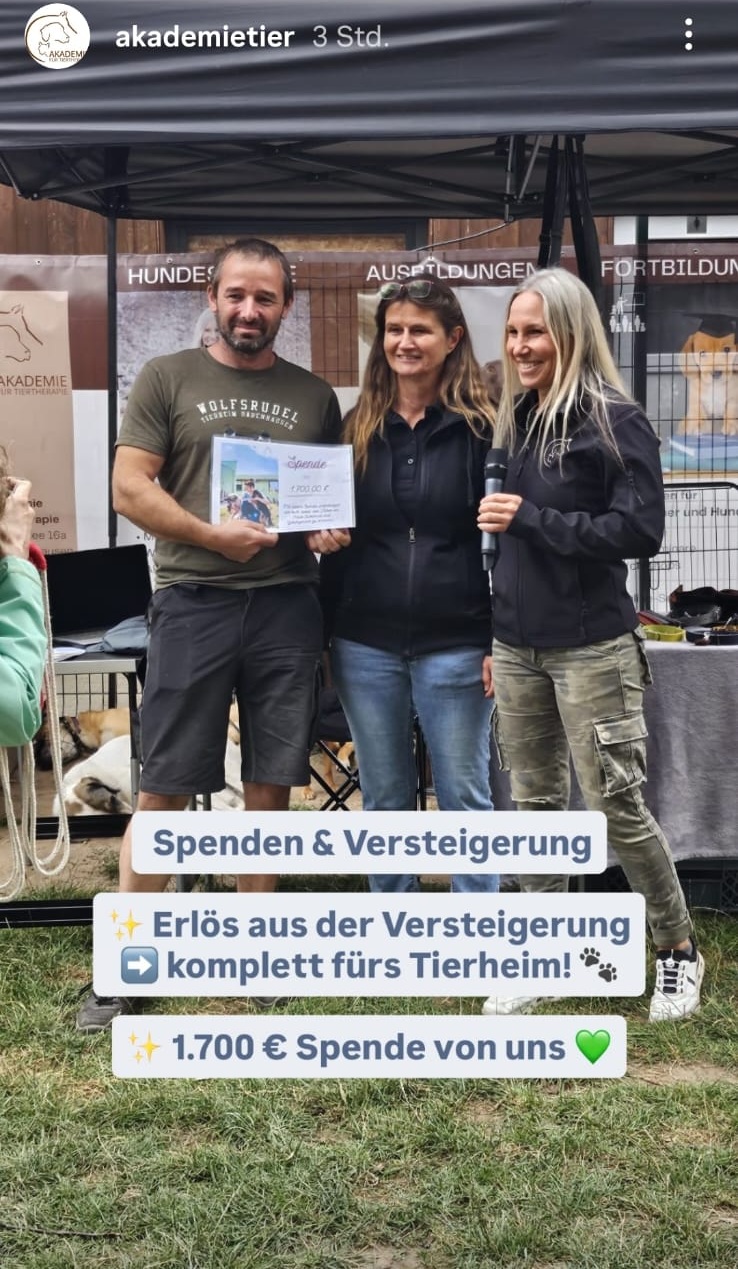 Danke an die Akademie für Tiertherapie