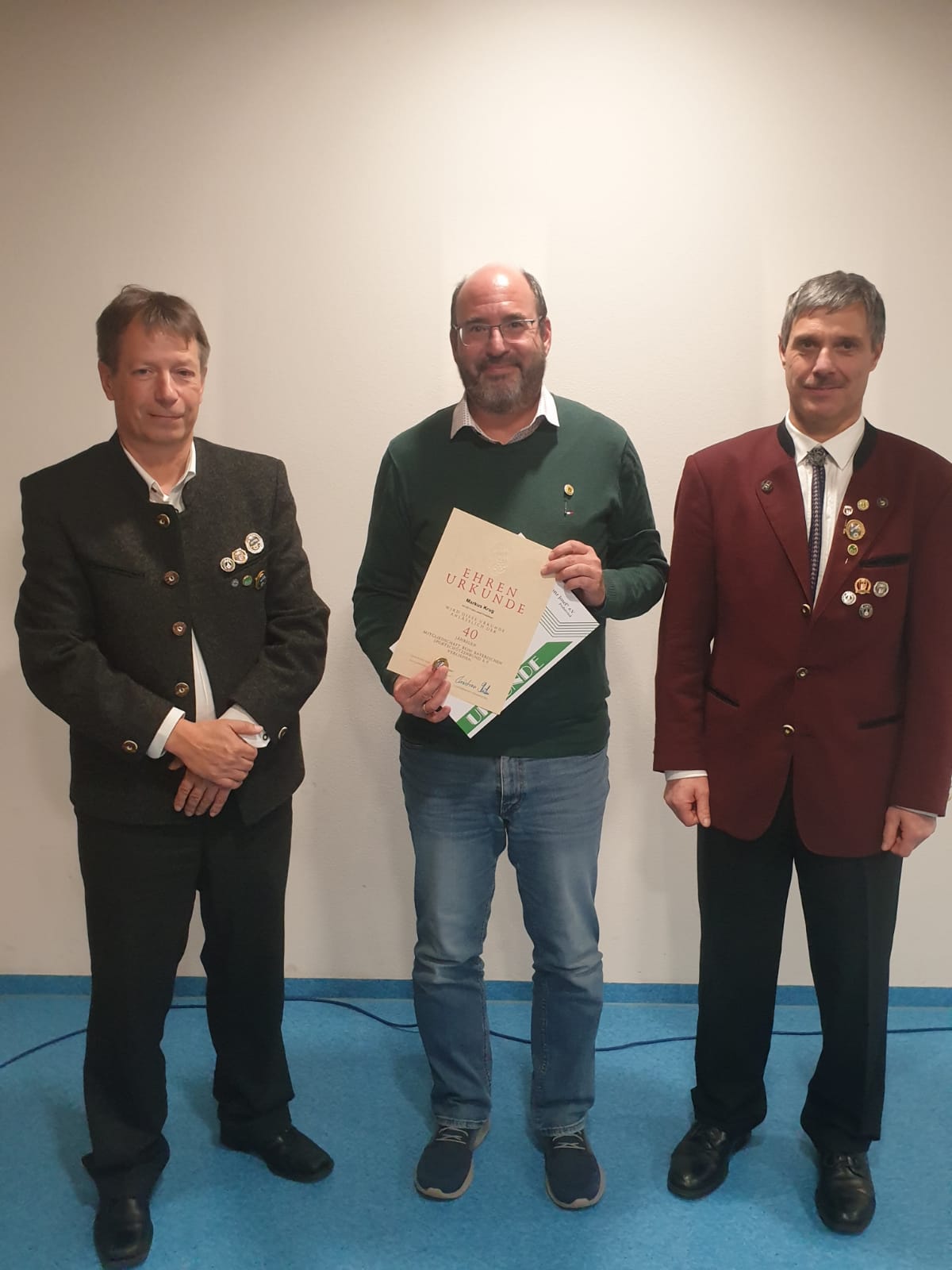 Ehrung für 40 Jahre Mitgliedschaft im BSSB