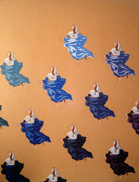 Maria Hemelvaart. Acrylverf op paneel. 61 x 80 cm.