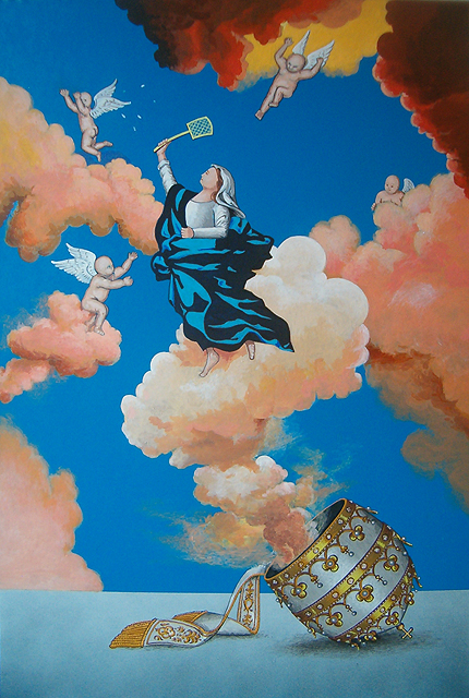 Het laatste dogma. Acrylverf op paneel. 61 x 80 cm.