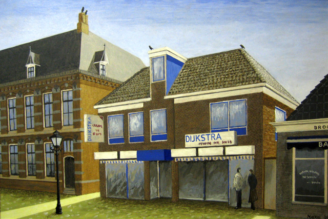 Winkelpand - acrylverf op paneel 61 x 40 cm