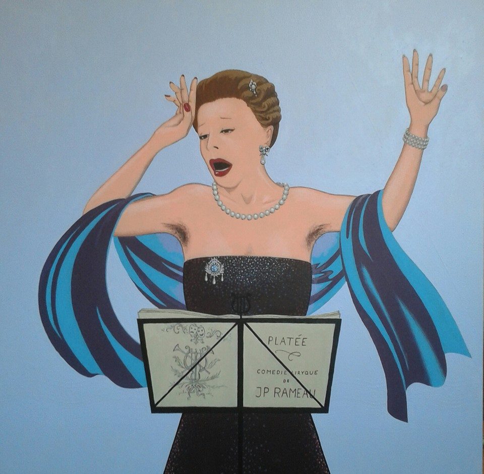 Opéra Francais. Acryl op paneel. 61 bij 60 cm.