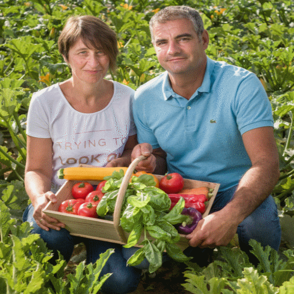 les paniers de légumes des saveurs de Gâtine avec Anne et Stéphane Juin