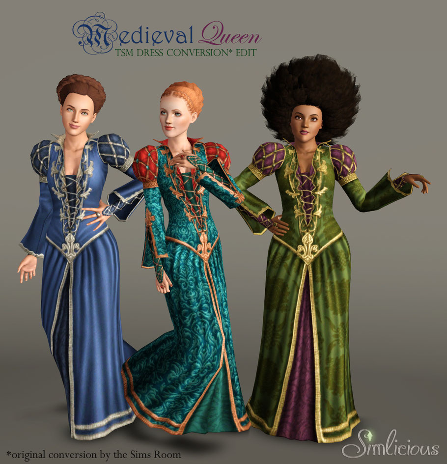 Click to visit the download page of the Medieval Queen Dress